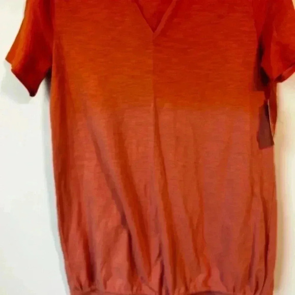 Size medium St. John’s Bay short sleeve shirt.NWT 2 tone Orange rust E-4 - Picture 5 of 7